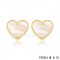 Replica Van Cleef & Arpels Sweet Alhambra Heart Yellow Earrings,White Mother-Of-Pearl